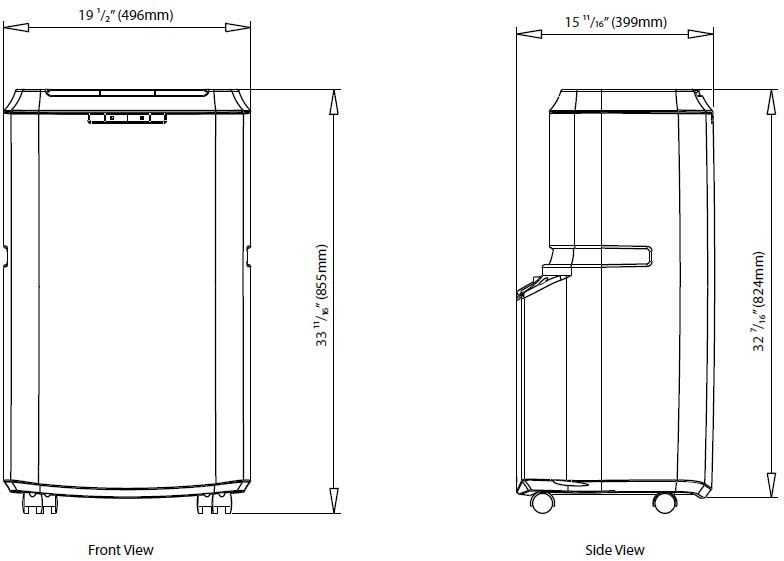 Avallon APAC140HC Grey Large Room Cools Up To 525 Square Foot 110-120V